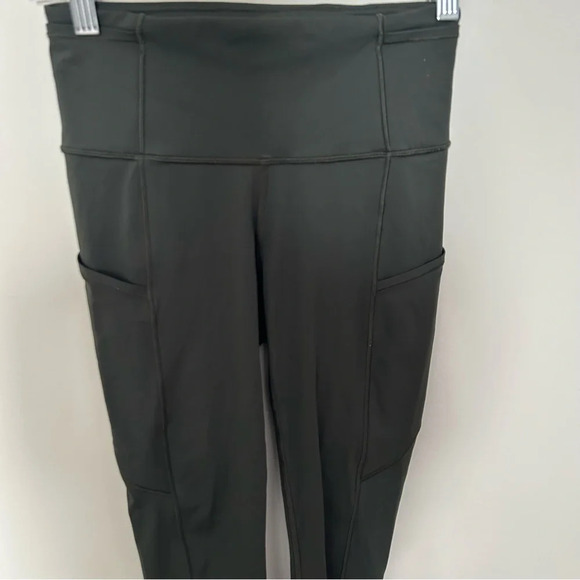 Lululemon Fast and Free High-Rise Crop 19 inch Dark Olive Size 4 - Picture 5 of 7